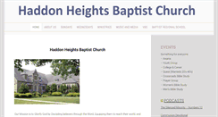 Desktop Screenshot of haddonheightsbaptist.org
